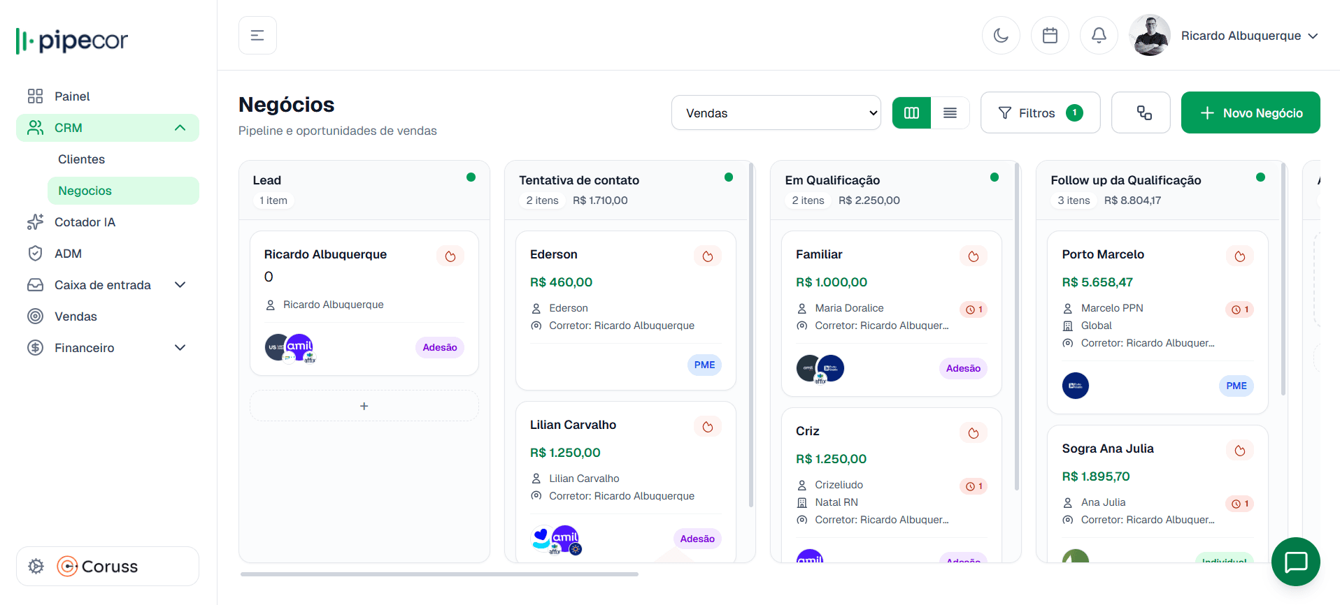 Pipeline de Negócios